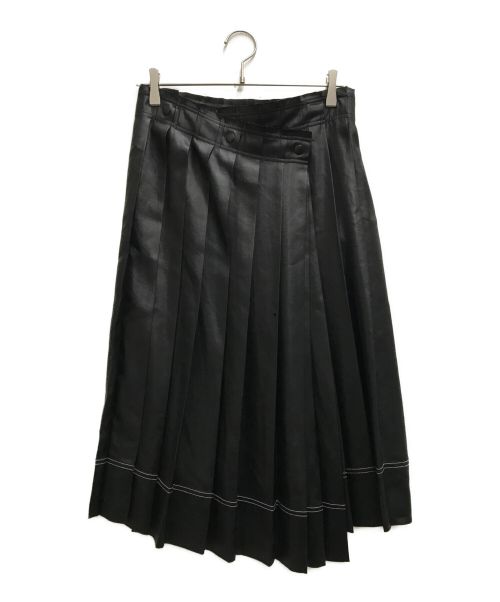 Acne studios（アクネ ストゥディオス）Acne studios (アクネストゥディオス) Satin pleated skirt ブラック サイズ:34の古着・服飾アイテム