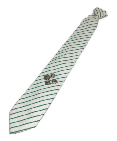 TOGA（トーガ）TOGA (トーガ) Metal motif tie ホワイト×グリーン サイズ:FREEの古着・服飾アイテム