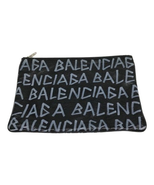 BALENCIAGA（バレンシアガ）BALENCIAGA (バレンシアガ) グラフィティクラッチバッグ ブラックの古着・服飾アイテム