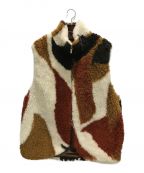 Mame Kurogouchiマメクロゴウチ）の古着「Sliver Knitted Fluffy Wool Vest」｜ブラウン