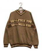son of the cheese（サノバチーズ））の古着「50% V knit」｜ブラウン