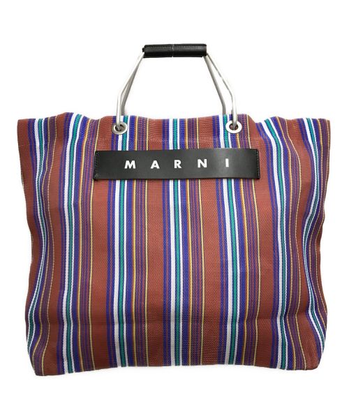 MARNI（マルニ）MARNI (マルニ) トートバッグ ブラウン×ブルーの古着・服飾アイテム