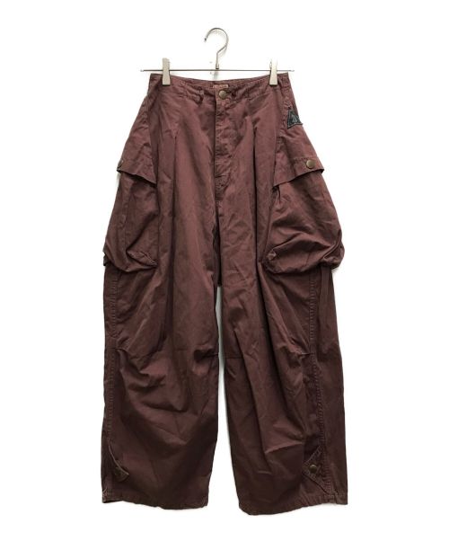 KAPITAL（キャピタル）KAPITAL (キャピタル) High-density Twill Aozai Cargo Pants ボルドー サイズ:XSの古着・服飾アイテム