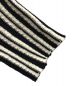 中古・古着 JIL SANDER (ジルサンダー) Tabard Striped Mock-Neck Thigh-Slit Midi Dress ネイビー×ホワイト サイズ:38：34800円
