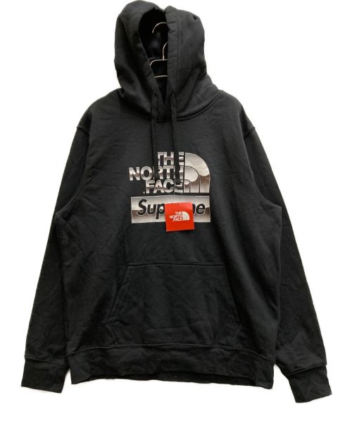 SUPREME（シュプリーム）SUPREME (シュプリーム) THE NORTH FACE (ザ ノース フェイス) Metallic Logo Hooded Sweatshirt ブラック サイズ:Ⅼの古着・服飾アイテム