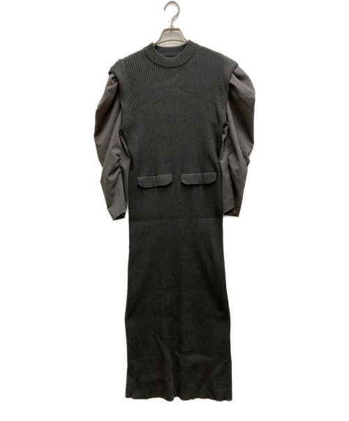 Ameri（アメリ）Ameri (アメリ) JACKET LIKE TIGHT KNIT DRESS グレー サイズ:Ⅿの古着・服飾アイテム