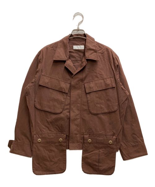 PHEENY（フィーニー）PHEENY (フィーニー) Cotton nylon tussah fatigue jacket ブラウン サイズ:FREEの古着・服飾アイテム
