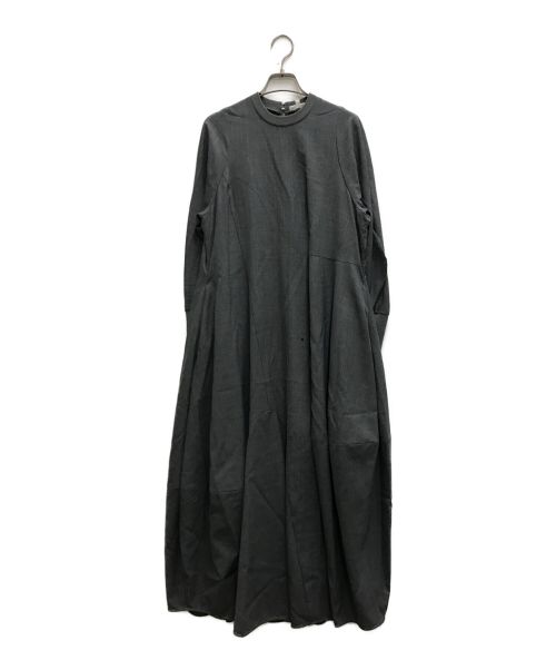 ENFOLD（エンフォルド）ENFOLD (エンフォルド) CURVE-SLEEVE ASYMMETRY-DRESS グレー サイズ:38の古着・服飾アイテム