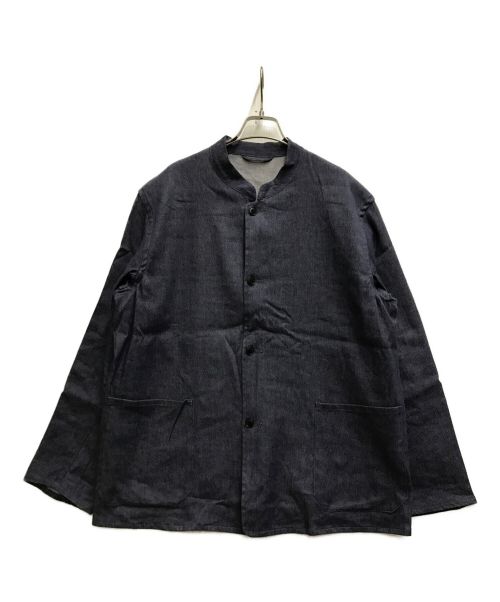 COMOLI（コモリ）COMOLI (コモリ) リネンコットン スタンドカラージャケット インディゴ サイズ:2の古着・服飾アイテム