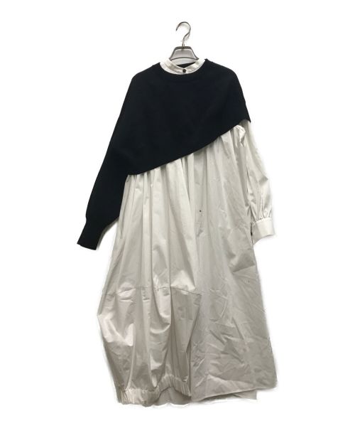 ENFOLD（エンフォルド）ENFOLD (エンフォルド) ONE-SHOULDER ASYMMETRY DRESS ホワイト サイズ:36の古着・服飾アイテム