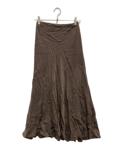 Plage（プラージュ）Plage (プラージュ) Washable Fibril ギャザーロングスカート ブラウン サイズ:34の古着・服飾アイテム
