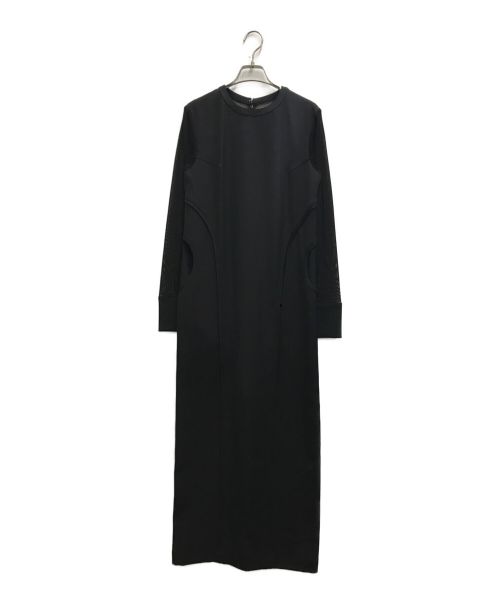 UN3D.（アンスリード）UN3D. (アンスリード) チュールミックスワンピース ブラック サイズ:38の古着・服飾アイテム