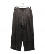 MAISON SPECIALメゾンスペシャル）の古着「Dress-Over Two-Tuck Wide Pants」｜ブラウン