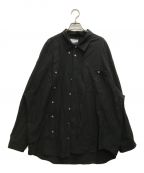 MAISON SPECIALメゾンスペシャル）の古着「2WAY Asymmetry Prime-Over Shirt」｜ブラック