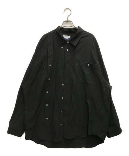 MAISON SPECIAL（メゾンスペシャル）MAISON SPECIAL (メゾンスペシャル) 2WAY Asymmetry Prime-Over Shirt ブラック サイズ:2の古着・服飾アイテム
