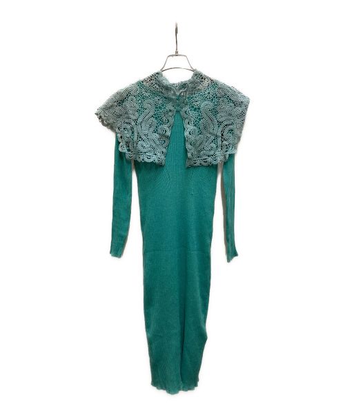 Ameri（アメリ）Ameri (アメリ) LACE COLLAR SET DRESS グリーン サイズ:Sの古着・服飾アイテム