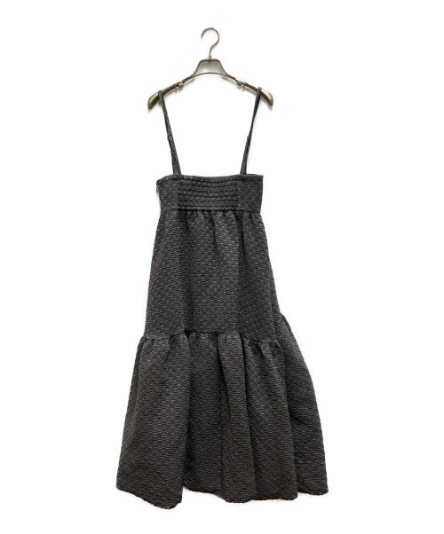 Bluelea（ブルレア）Bluelea (ブルレア) エンボスサスペンダースカート グレー サイズ:38の古着・服飾アイテム