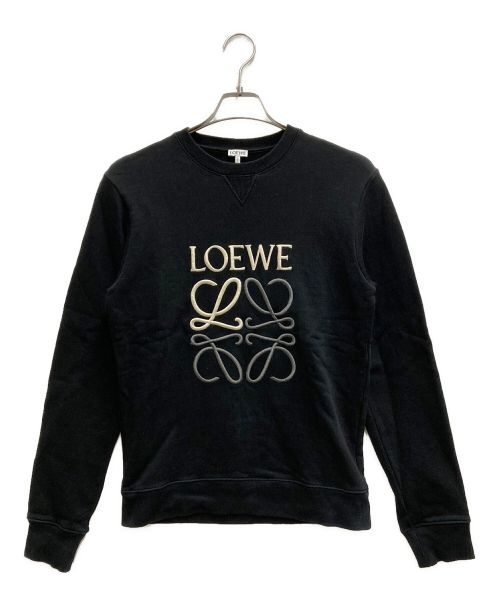 LOEWE（ロエベ）LOEWE (ロエベ) アナグラム レギュラーフィット スウェットシャツ ブラック サイズ:XSの古着・服飾アイテム