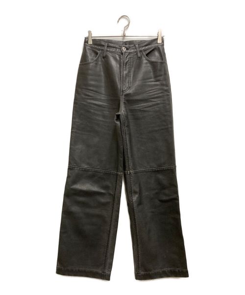 MAISON SPECIAL（メゾンスペシャル）MAISON SPECIAL (メゾンスペシャル) Washed Vegan Leather Wide Straight Pants ブラック サイズ:38の古着・服飾アイテム