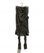 PRANK PROJECTプランクプロジェクト）の古着「Denim Printed Skirt LAYERED Leggings」｜グレー