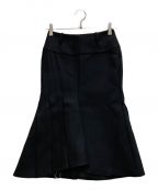 Fax copy Expressファックス コピー エクスプレス）の古着「Pleated Fishtail Skirt」｜ブラック