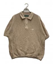 WIND AND SEA (ウィンダンシー) MESH KNIT POLO ベージュ サイズ:M