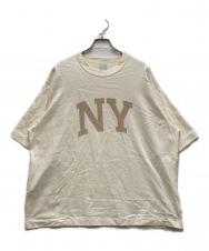 blurhms ROOTSTOCK (ブラームスルーツストック) Cotton Rayon 88/12 Print Tee ベージュ サイズ:2