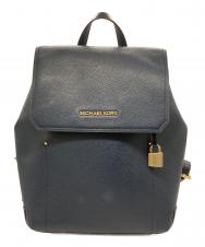 MICHAEL KORS (マイケルコース) レザーリュック ネイビー