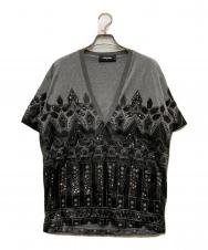 DSQUARED2 (ディースクエアード) 半袖ビジューカットソー グレー サイズ:M
