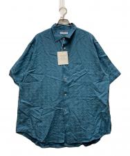 FLAGSTUFF (フラグスタフ) CIRCLE PATTERN S/S SHIRT ブルー サイズ:L