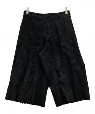 COMME des GARCONS COMME des GARCONS (コムデギャルソン コムデギャルソン) プリーツハーフパンツ ブラック サイズ:XS