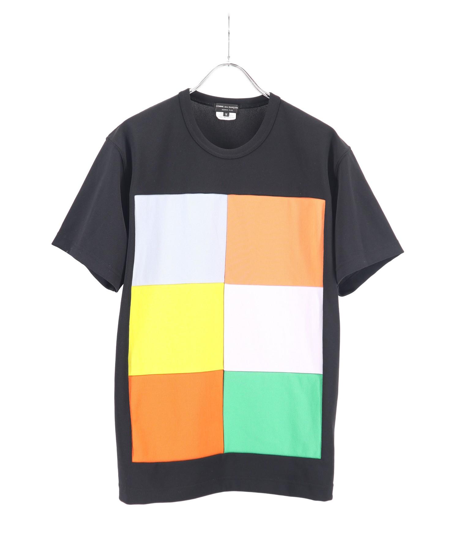 中古 古着通販 Comme Des Garcons Homme Plus コムデギャルソンオムプリュス マルチカラー切替tシャツ ブラック サイズ M ブランド 古着通販 トレファク公式 Trefac Fashion