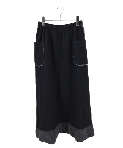 中古 古着通販 Tricot Comme Des Garcons トリコ コムデギャルソン 再構築デザインウールスカート ブラック サイズ ブランド 古着通販 トレファク公式 Trefac Fashion