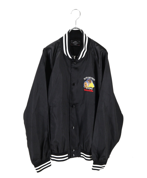 中古 古着通販 Crimie クライミー 刺繍サテンスタジャン ブラック サイズ L ブランド 古着通販 トレファク公式 Trefac Fashion