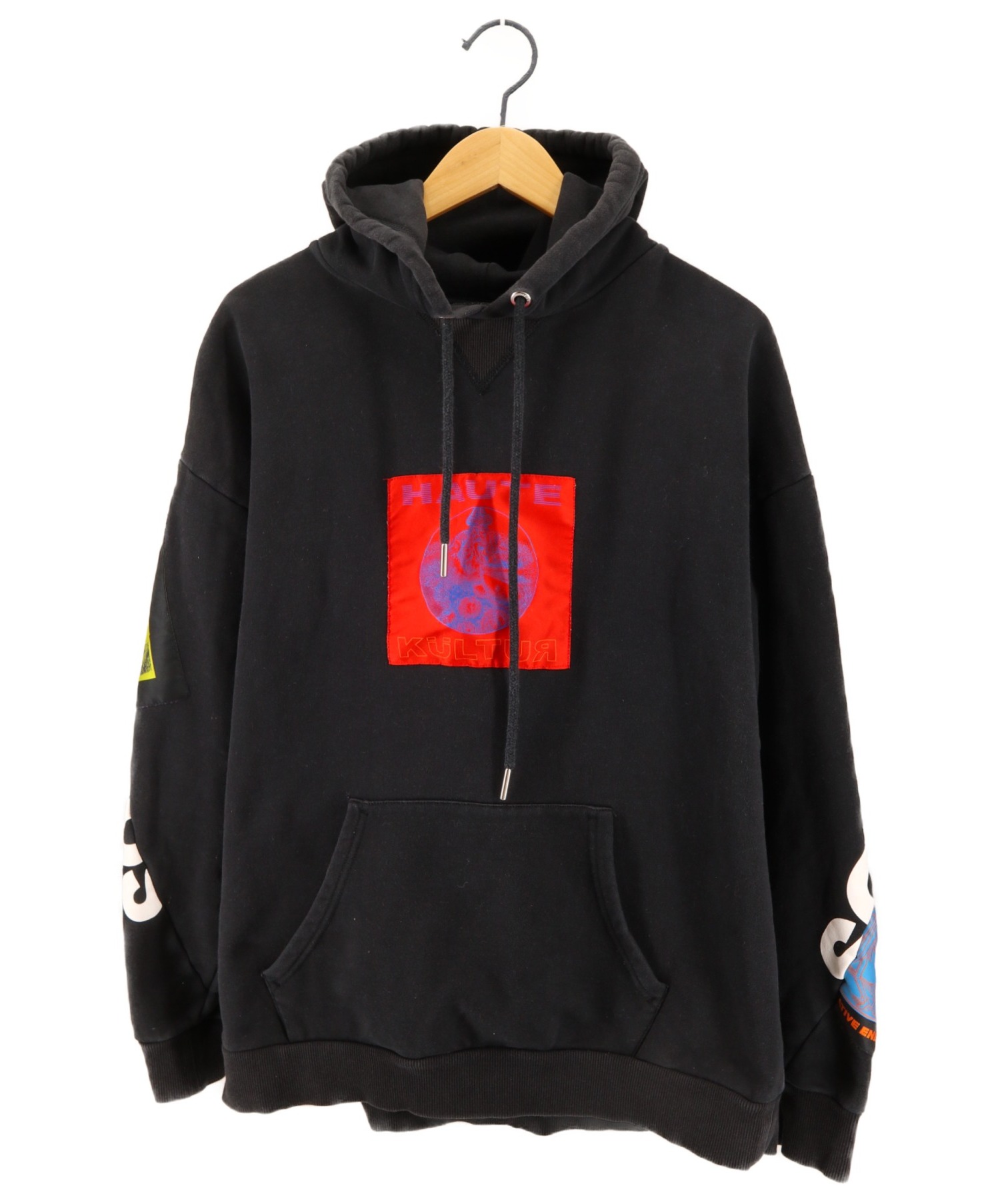DIESEL (ディーゼル) プルオーバーパーカー　Haute patch hoodie ブラック サイズ:－