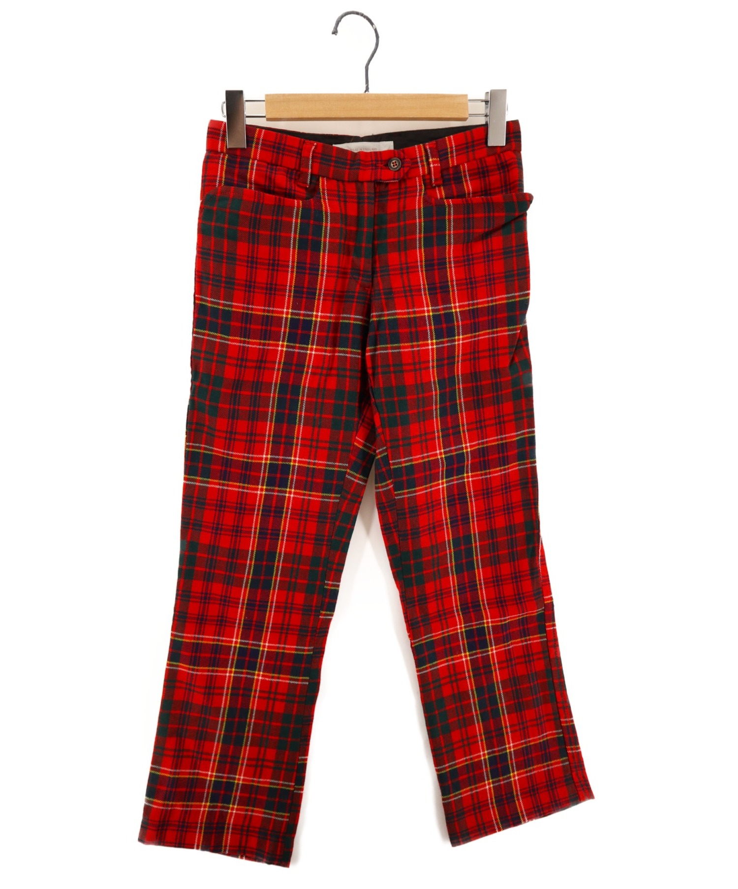 中古 古着通販 Malcolm Mclaren マルコムマクラーレン チェックパンツ レッド サイズ 10 ブランド 古着通販 トレファク公式 Trefac Fashion