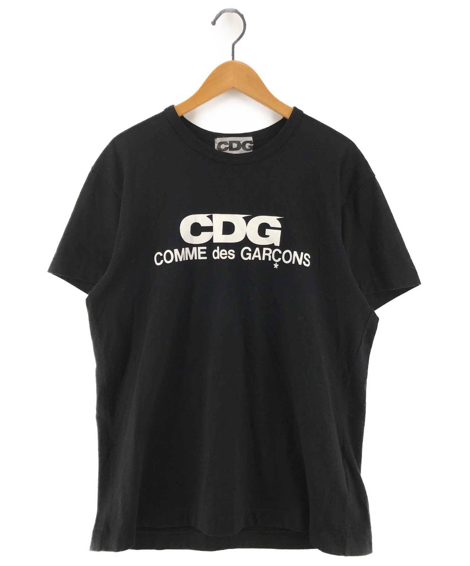【中古・古着通販】COMME des GARCONS (コムデギャルソン) CDGロゴTシャツ プリントTシャツ ブラック サイズ:XL