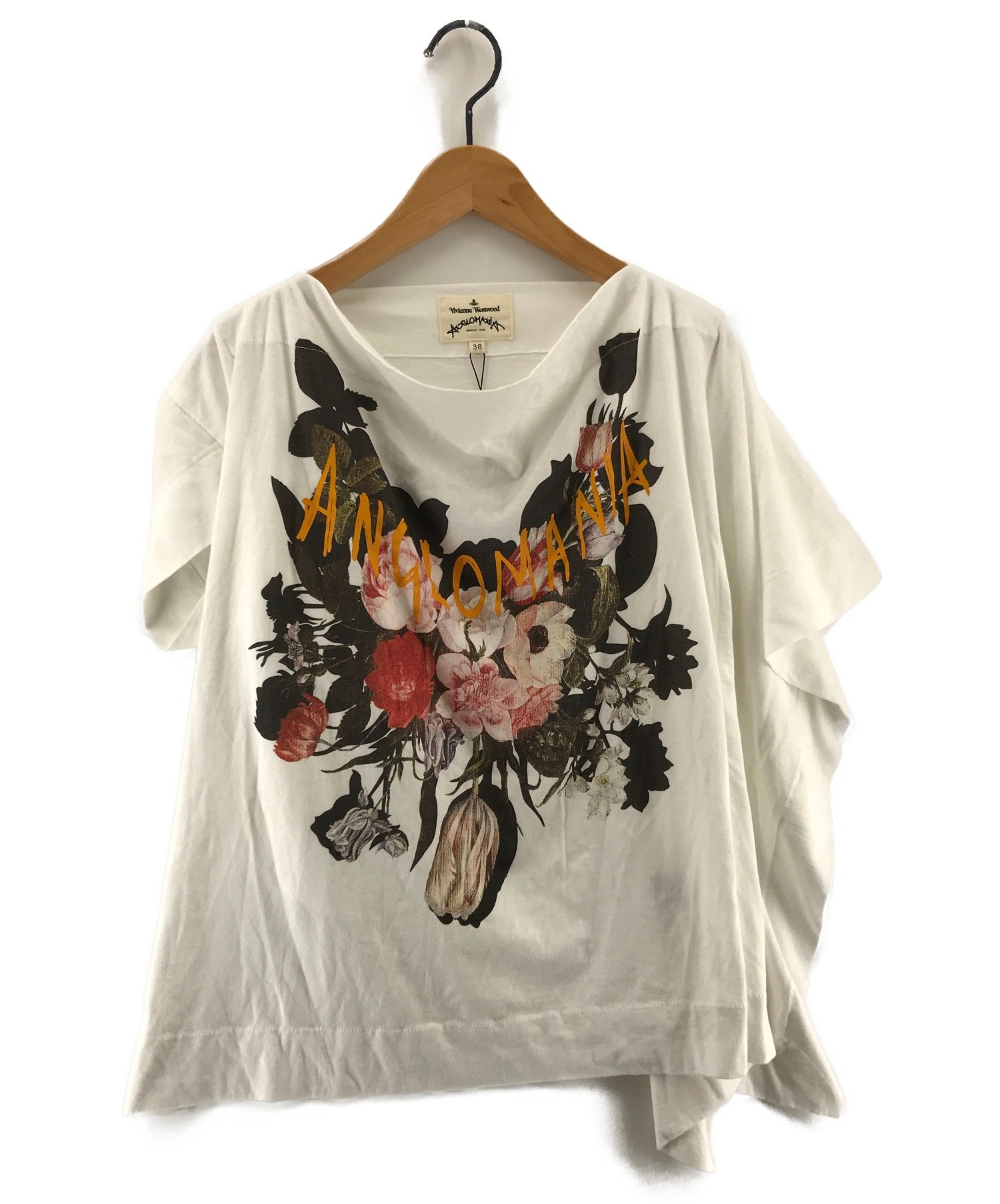 Vivienne Westwood ANGLOMANIA (ヴィヴィアンウエストウッド アングロマニア) プリントカットソー Tシャツ ホワイト  サイズ:38