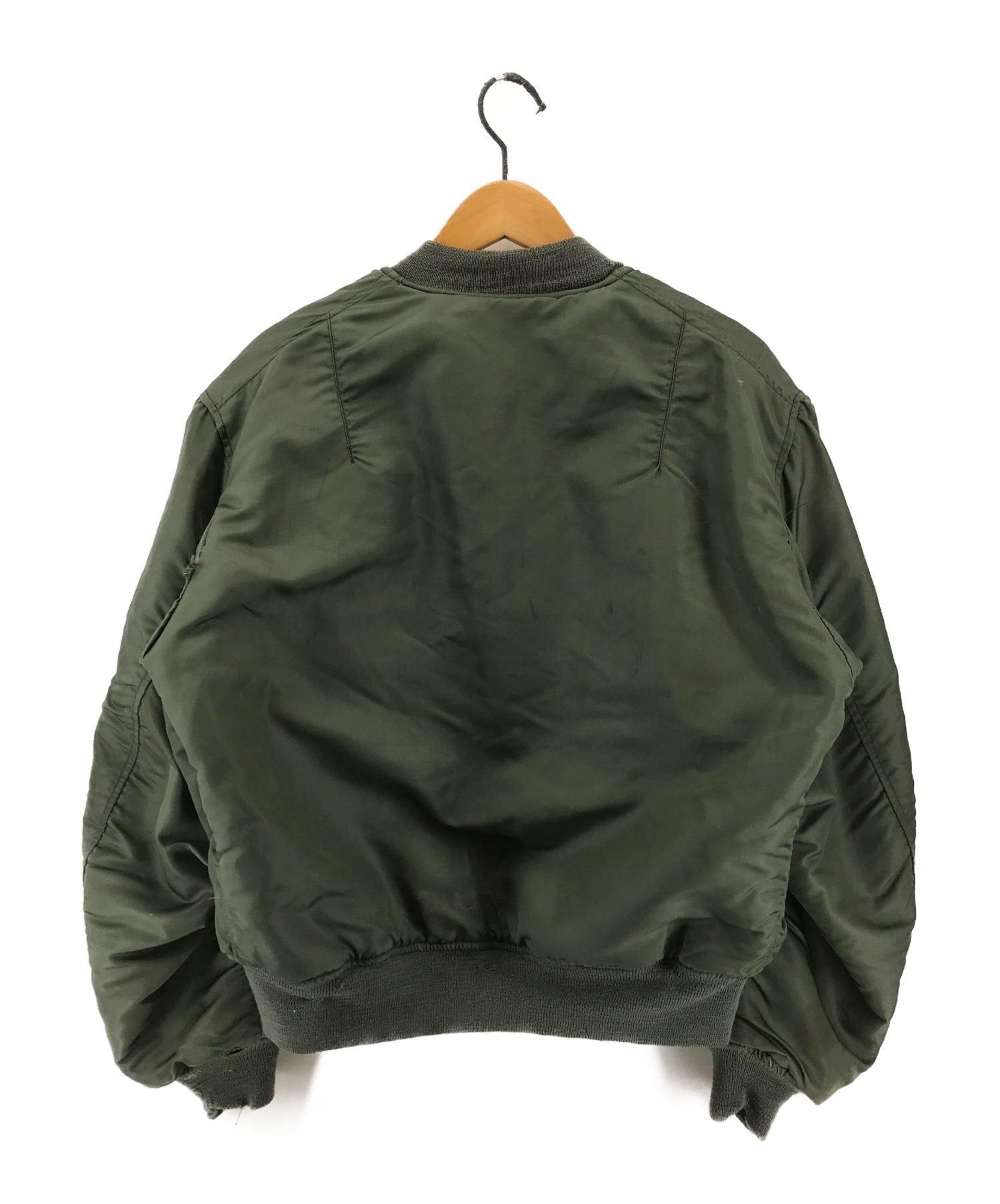 ALPHA (アルファ) [古着]MA-1ジャケット オリーブ サイズ:LARGE 8415-818-7353 1965年製 CONMARジップ  米軍実物