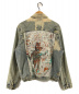 ZARA (ザラ) バスキアコラボデニムジャケット インディゴ サイズ:L ×Jean-Michel Basquiat：6800円