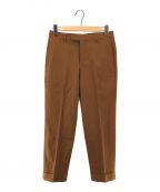 LITHIUM HOMME（リチウムオム・ファム）の古着「SUPER 120’S TROPICAL WOOL ANKLE-CUT TROUSERS」｜ブラウン