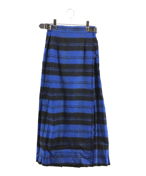 O'NEIL OF DUBLIN（オニールオブダブリン）O'NEIL OF DUBLIN (オニールオブダブリン) ラップウールスカート ブルー サイズ:Sの古着・服飾アイテム