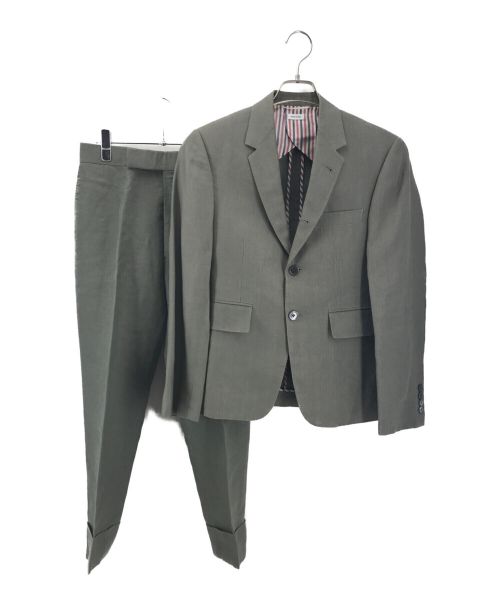 Thom Browne（トムブラウン）Thom Browne (トムブラウン) リネンセットアップスーツ グレー サイズ:ジャケット00 パンツ0（下記参照）の古着・服飾アイテム