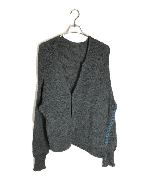soduk（スドーク）soduk (スドーク) slit knit cardigan グレー サイズ:FREEの古着・服飾アイテム