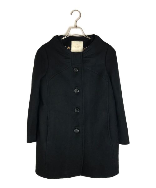 Kate Spade（ケイトスペード）Kate Spade (ケイトスペード) ノーカラーコート ブラック サイズ:4の古着・服飾アイテム