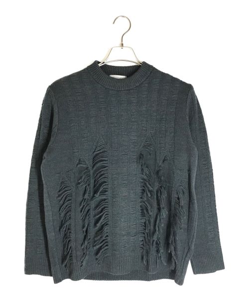 WRAPINKNOT（ラッピンノット）WRAPINKNOT (ラッピンノット) Fringe Pullover Knit ネイビー サイズ:3の古着・服飾アイテム