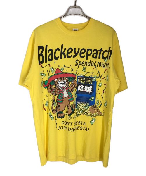 THE BLACK EYE PATCH（ブラックアイパッチ）THE BLACK EYE PATCH (ブラックアイパッチ) Spendin Night Tシャツ イエロー サイズ:Lの古着・服飾アイテム