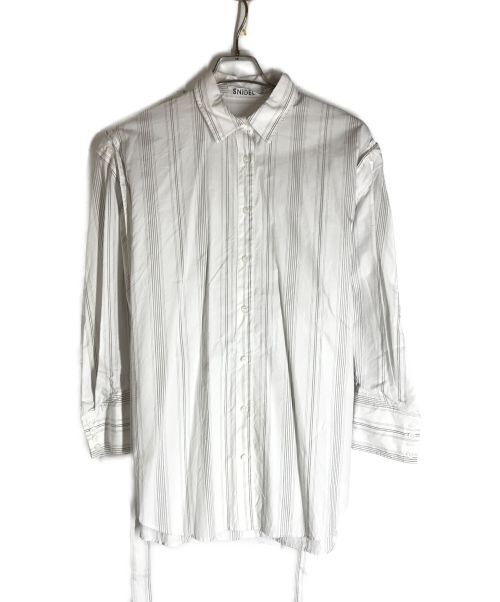 Snidel（スナイデル）Snidel (スナイデル) オーバーサイズ2WAYシャツ ホワイト サイズ:FREEの古着・服飾アイテム