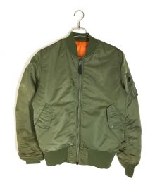 ALPHA（アルファ）の古着「リバーシブルMA-1ジャケット」｜グリーン×オレンジ