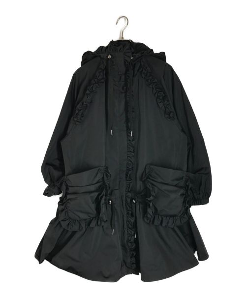 ENFOLD（エンフォルド）ENFOLD (エンフォルド) メモリーツイル フリル ジャケット ブラック サイズ:36の古着・服飾アイテム